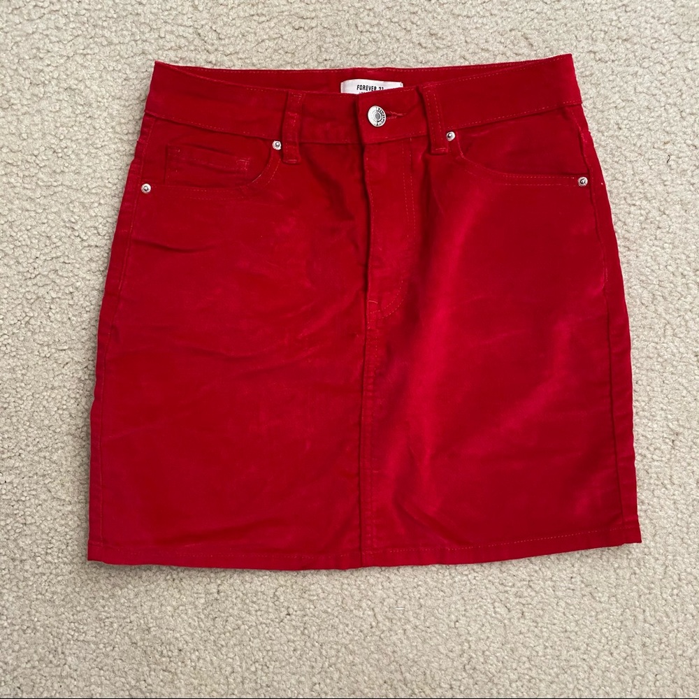 Red skirt
